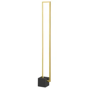 Modric Concrete & Metal Dimmable LED Floor Lamp, Gold / Black by Telbix, a Floor Lamps for sale on Style Sourcebook