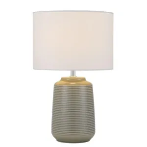 Anni Ceramic Base Table Lamp, Grey by Telbix, a Table & Bedside Lamps for sale on Style Sourcebook