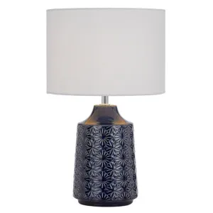 Fedon Ceramic Base Table Lamp, Blue by Telbix, a Table & Bedside Lamps for sale on Style Sourcebook