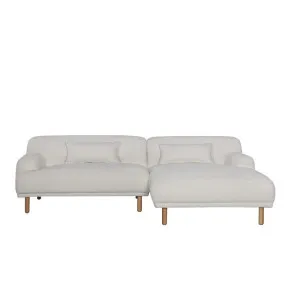 Linger Paris Boucle Alabaster Chaise Sofa - 3 Seater by James Lane, a Sofas for sale on Style Sourcebook
