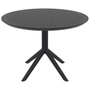 Siesta Sky Commercial Grade Indoor / Outdoor Round Dining Table, 105cm, Black by Siesta, a Dining Tables for sale on Style Sourcebook