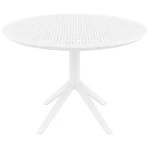 Siesta Sky Commercial Grade Indoor / Outdoor Round Dining Table, 105cm, White by Siesta, a Dining Tables for sale on Style Sourcebook