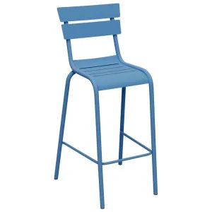 Durafurn Lisbon Commercial Grade Metal Indoor / Outdoor Bar Stool, Blue by Durafurn, a Bar Stools for sale on Style Sourcebook