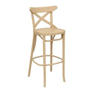Paged Polishmade Commercial Grade Beech Timber Crossback Bar Stool, Natural by Paged, a Bar Stools for sale on Style Sourcebook