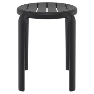 Siesta Tom Commercial Grade Indoor / Outdoor Round Dining Stool, Black by Siesta, a Bar Stools for sale on Style Sourcebook