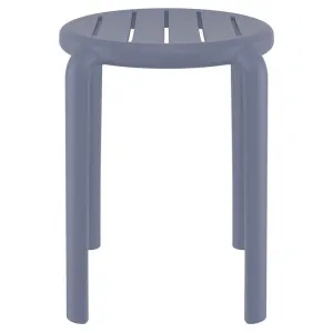 Siesta Tom Commercial Grade Indoor / Outdoor Round Dining Stool, Dark Grey by Siesta, a Bar Stools for sale on Style Sourcebook