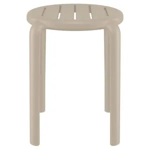 Siesta Tom Commercial Grade Indoor / Outdoor Round Dining Stool, Taupe by Siesta, a Bar Stools for sale on Style Sourcebook