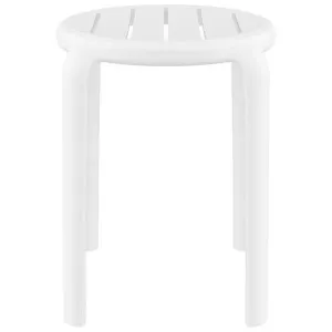 Siesta Tom Commercial Grade Indoor / Outdoor Round Dining Stool, White by Siesta, a Bar Stools for sale on Style Sourcebook