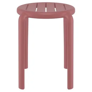Siesta Tom Commercial Grade Indoor / Outdoor Round Dining Stool, Marsala by Siesta, a Bar Stools for sale on Style Sourcebook