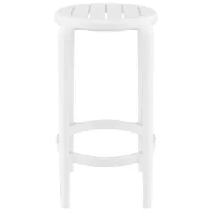 Siesta Tom Commercial Grade Indoor / Outdoor Round Counter Stool, White by Siesta, a Bar Stools for sale on Style Sourcebook