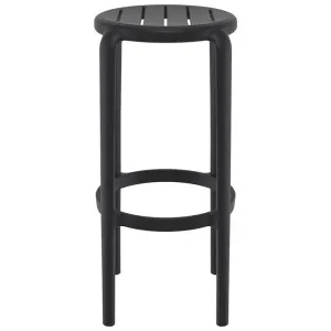 Siesta Tom Commercial Grade Indoor / Outdoor Round Bar Stool, Black by Siesta, a Bar Stools for sale on Style Sourcebook