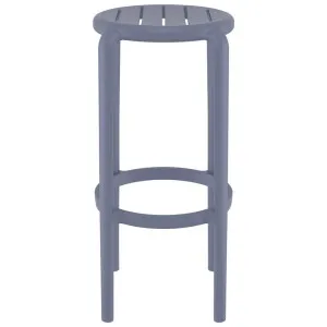 Siesta Tom Commercial Grade Indoor / Outdoor Round Bar Stool, Anthracite by Siesta, a Bar Stools for sale on Style Sourcebook