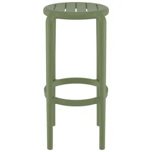 Siesta Tom Commercial Grade Indoor / Outdoor Round Bar Stool, Olive Green by Siesta, a Bar Stools for sale on Style Sourcebook