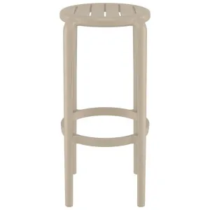 Siesta Tom Commercial Grade Indoor / Outdoor Round Bar Stool, Taupe by Siesta, a Bar Stools for sale on Style Sourcebook