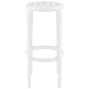 Siesta Tom Commercial Grade Indoor / Outdoor Round Bar Stool, White by Siesta, a Bar Stools for sale on Style Sourcebook
