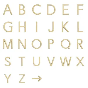 Lettering - Brushed Brass by ABI Interiors Pty Ltd, a Outdoor Accessories for sale on Style Sourcebook