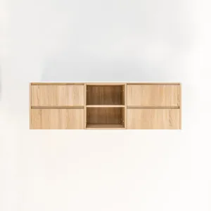 Addison 4-Drawer with Shelves 1614mm - White Ash Oak -  2 Cut-Outs by ABI Interiors Pty Ltd, a Vanities for sale on Style Sourcebook