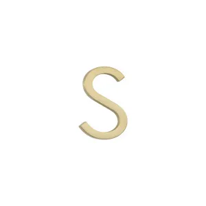 S Letter - 60mm - Brushed Brass by ABI Interiors Pty Ltd, a Outdoor Accessories for sale on Style Sourcebook