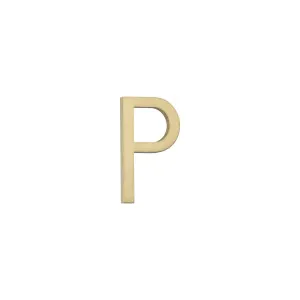 P Letter - 60mm - Brushed Brass by ABI Interiors Pty Ltd, a Outdoor Accessories for sale on Style Sourcebook