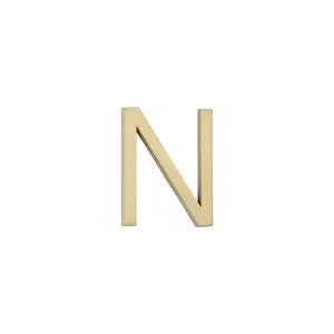 N Letter - 60mm - Brushed Brass by ABI Interiors Pty Ltd, a Outdoor Accessories for sale on Style Sourcebook