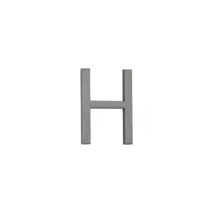 H Letter - 60mm - Brushed Gunmetal by ABI Interiors Pty Ltd, a Outdoor Accessories for sale on Style Sourcebook