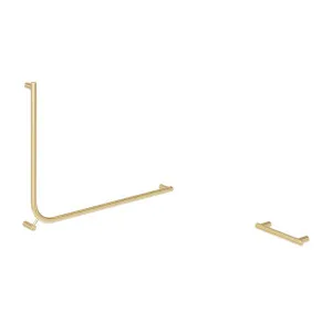 Aliro Accessible 90° Grab Rail - Brushed Brass by ABI Interiors Pty Ltd, a Bathroom Accessories for sale on Style Sourcebook
