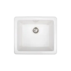 Kalista Ceramic Single Sink - Gloss White by ABI Interiors Pty Ltd, a Kitchen Sinks for sale on Style Sourcebook