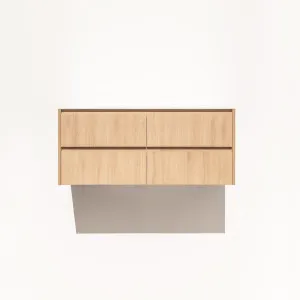 Addison 4-Drawer 1164mm - Pure Oak - 1 Cut-Out by ABI Interiors Pty Ltd, a Vanities for sale on Style Sourcebook