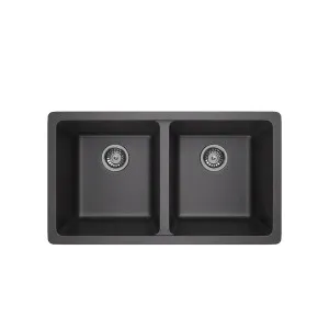 Vera Double Sink 790mm - Black Granite by ABI Interiors Pty Ltd, a Kitchen Sinks for sale on Style Sourcebook