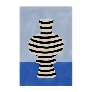 Black And White Striped Vase , By Elena Ristova by Gioia Wall Art, a Prints for sale on Style Sourcebook