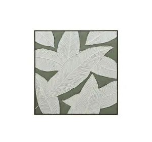 Hand Painted Leaves of Serenity Wall Art Canvas 100cm x 100cm by Luxe Mirrors, a Artwork & Wall Decor for sale on Style Sourcebook