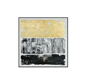 Hand Painted Tri-colour Wall Art Canvas 120cm x 120cm by Luxe Mirrors, a Artwork & Wall Decor for sale on Style Sourcebook