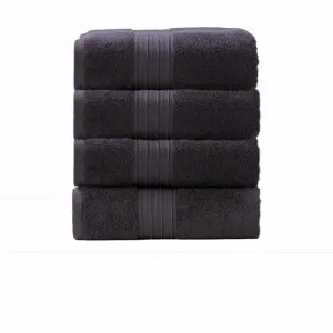 Renee Taylor Brentwood Low Twist 4 Piece Carbon Bath Towel Pack by null, a Towels & Washcloths for sale on Style Sourcebook