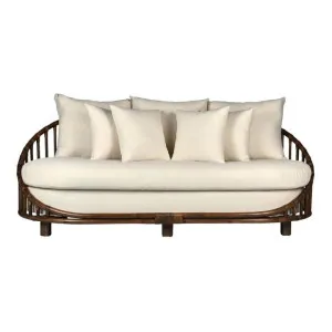 Palm Cove Rattan Sofa, 3 Seater, Brown by Florabelle, a Sofas for sale on Style Sourcebook