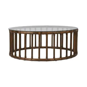 Palm Cove Rattan Round Coffee Table, 100cm, Brown by Florabelle, a Coffee Table for sale on Style Sourcebook