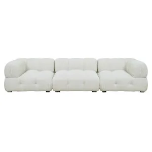 Hugo Boucle Fabric Modular Sofa, 3 Seater, Vanilla by MRD Home, a Sofas for sale on Style Sourcebook