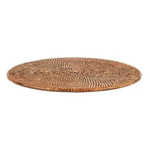 Paume Handcrafted Rattan Round Placemat, Antique Brown by Florabelle, a Tableware for sale on Style Sourcebook