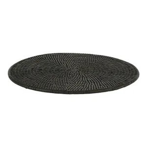 Paume Handcrafted Rattan Round Placemat, Black by Florabelle, a Tableware for sale on Style Sourcebook