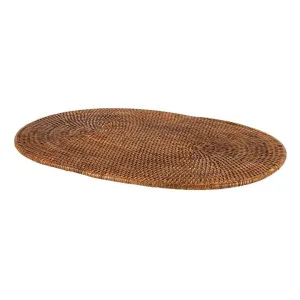 Paume Handcrafted Rattan Oval Placemat, Antique Brown by Florabelle, a Tableware for sale on Style Sourcebook