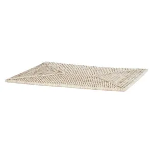 Paume Handcrafted Rattan Rectangle Placemat, White Wash by Florabelle, a Tableware for sale on Style Sourcebook
