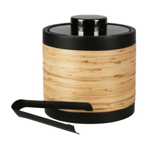 Kotara Wood & Rattan Ice Bucket & Tong Set by Florabelle, a Barware for sale on Style Sourcebook