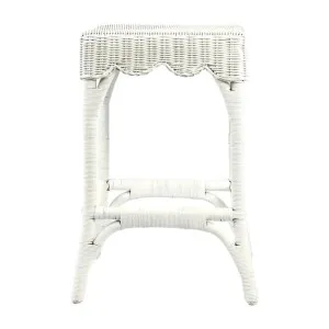 Belle Rattan Counter Stool, White by Florabelle, a Bar Stools for sale on Style Sourcebook