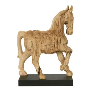 Pricha Hand Carved Wooden Horse Sculpture by Florabelle, a Statues & Ornaments for sale on Style Sourcebook