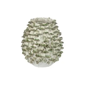 Giverne Ceramic Vase, Small, White / Green by Florabelle, a Vases & Jars for sale on Style Sourcebook