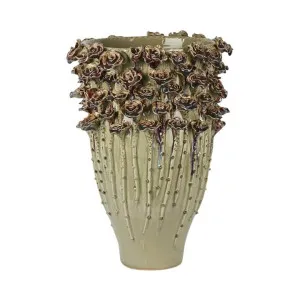 Jardin Rose Ceramic Vase, Large, Sage by Florabelle, a Vases & Jars for sale on Style Sourcebook