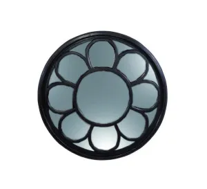 Ozzy Round Wall Mirror - 3 colours available 120cm Black by Luxe Mirrors, a Mirrors for sale on Style Sourcebook
