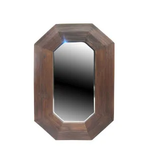 Mack Octagon Wood Wall Mirror 125cm x 80cm by Luxe Mirrors, a Mirrors for sale on Style Sourcebook