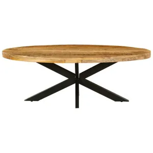 Nova Mango Wood & Iron Oval Coffee Table, 130cm by Fobbio Home, a Coffee Table for sale on Style Sourcebook