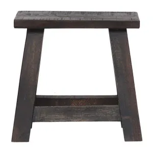 Apurva Reclaimed Mango Wood Low Stool, Black by Fobbio Home, a Stools for sale on Style Sourcebook
