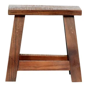 Apurva Reclaimed Mango Wood Low Stool, Natural by Fobbio Home, a Stools for sale on Style Sourcebook
